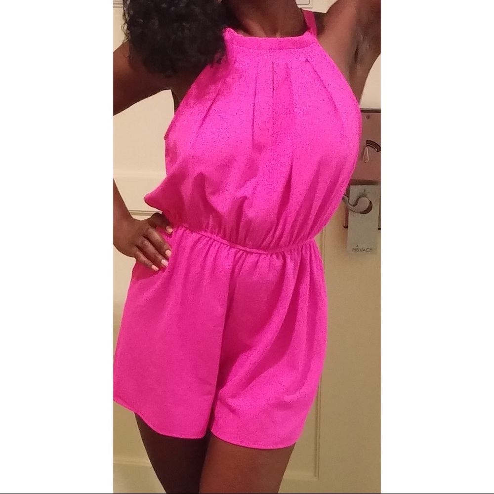 Hot pink romper
